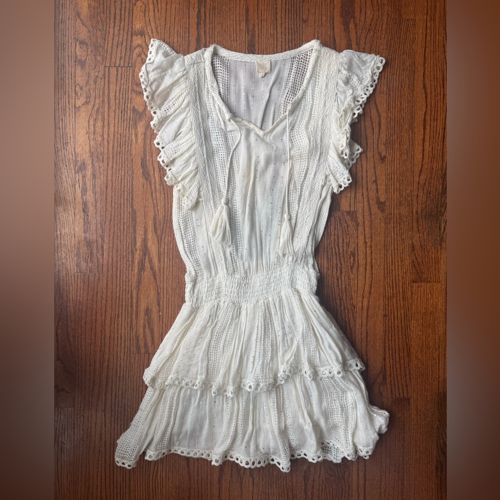 Surf Gypsy White Ruffled Beach Dress
